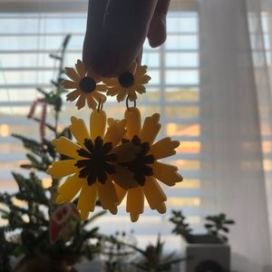 sunflower drop earrings